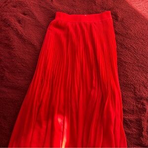 Aritzia Red Twirl Skirt